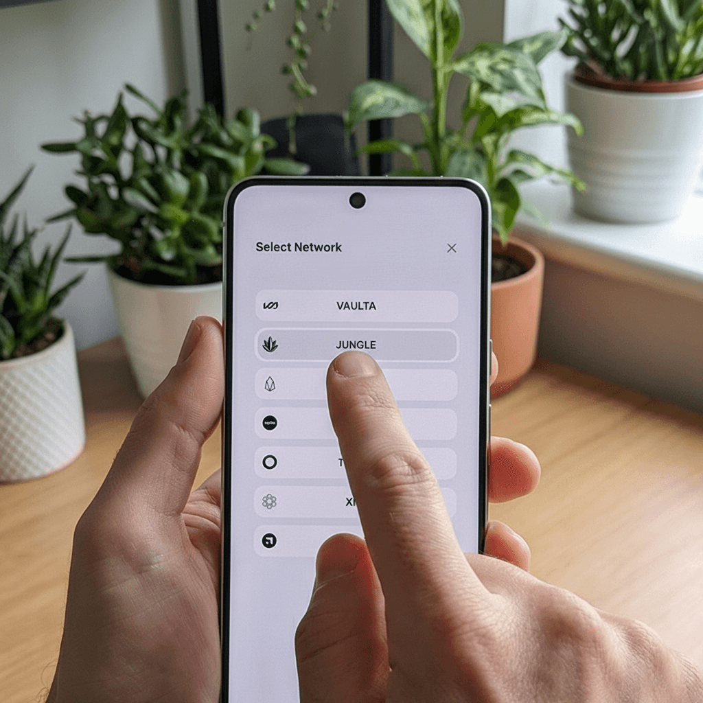 Example 1: On mobile UI for network selection